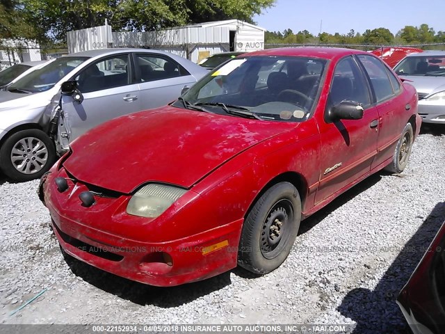 1G2JB524417335772 - 2001 PONTIAC SUNFIRE SE RED photo 2