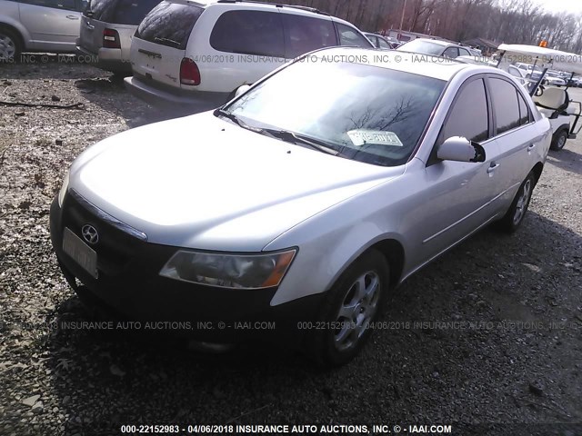 KMHEU46C16A107088 - 2006 HYUNDAI SONATA GLS/LX SILVER photo 2