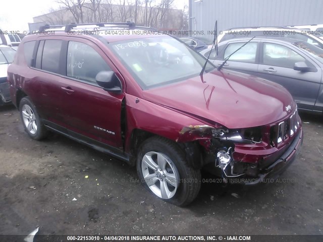 1C4NJDBB2CD525177 - 2012 JEEP COMPASS SPORT RED photo 1