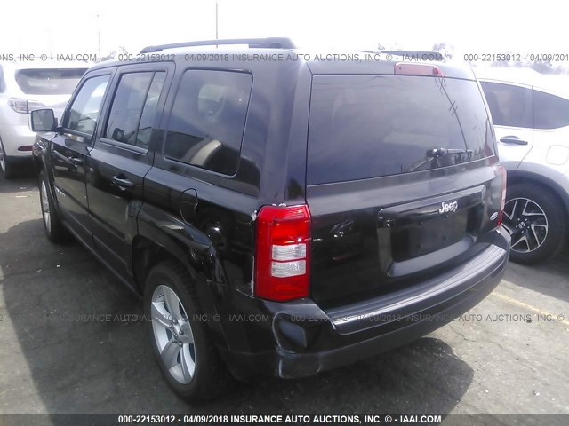 1C4NJPFB2CD706842 - 2012 JEEP PATRIOT LATITUDE BLACK photo 3