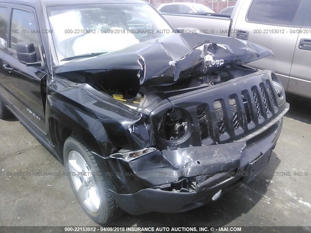 1C4NJPFB2CD706842 - 2012 JEEP PATRIOT LATITUDE BLACK photo 6