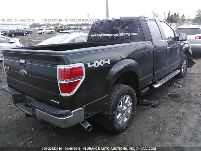 1FTFX1EF8DFA87691 - 2013 FORD F150 SUPER CAB GREEN photo 4