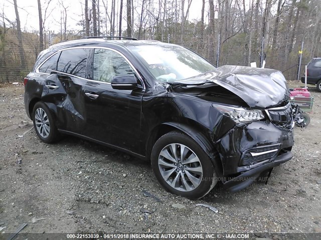 5FRYD3H46EB010202 - 2014 ACURA MDX TECHNOLOGY BLACK photo 1