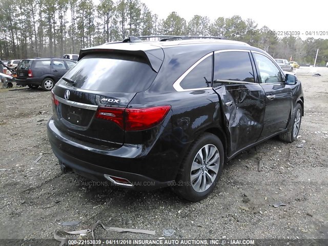 5FRYD3H46EB010202 - 2014 ACURA MDX TECHNOLOGY BLACK photo 4