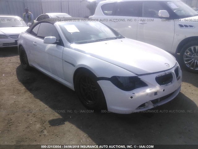 WBAEB53548CX62193 - 2008 BMW 650 I WHITE photo 1