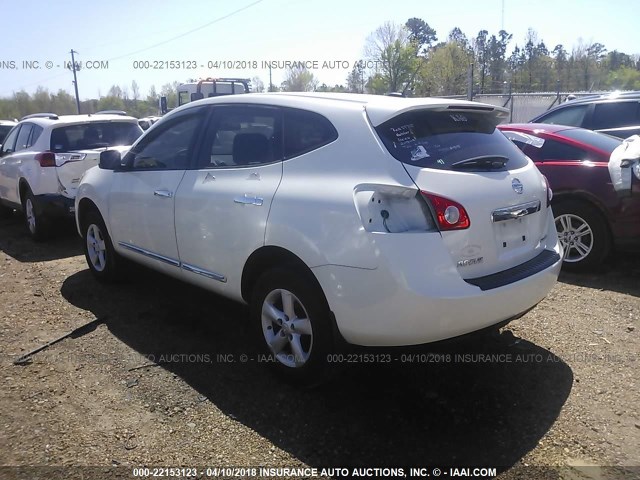 JN8AS5MTXDW534663 - 2013 NISSAN ROGUE S/SV WHITE photo 3