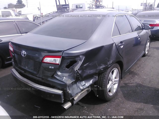 4T1BF1FK6CU110906 - 2012 TOYOTA CAMRY SE/LE/XLE Серый фото 4