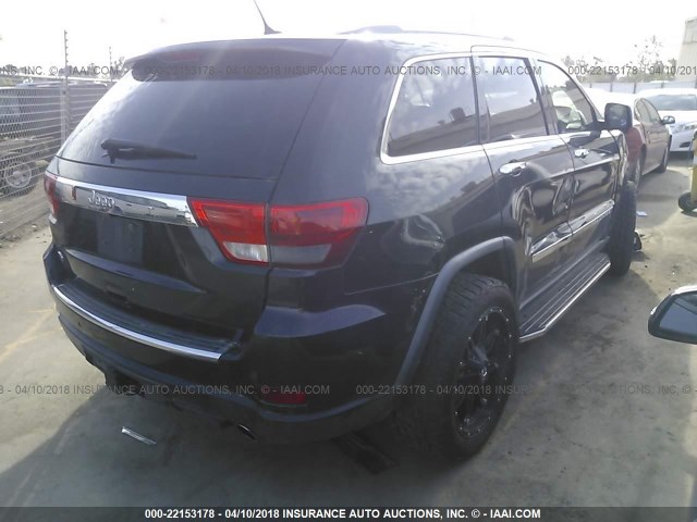 1J4RS6GT9BC652597 - 2011 JEEP GRAND CHEROKEE OVERLAND BLACK photo 4