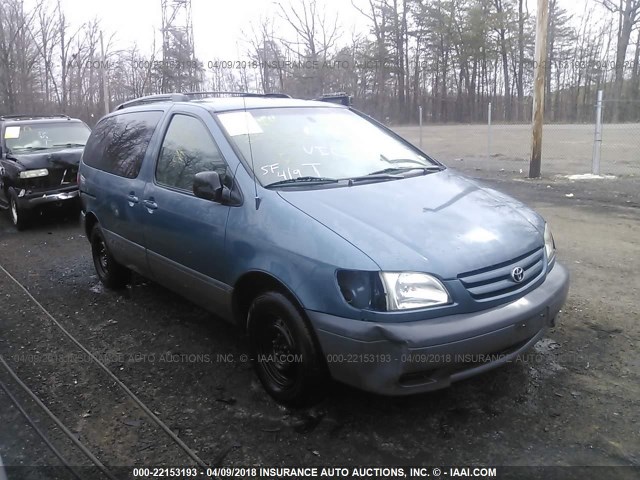 4T3ZF13C12U441992 - 2002 TOYOTA SIENNA LE/XLE Light Blue photo 1