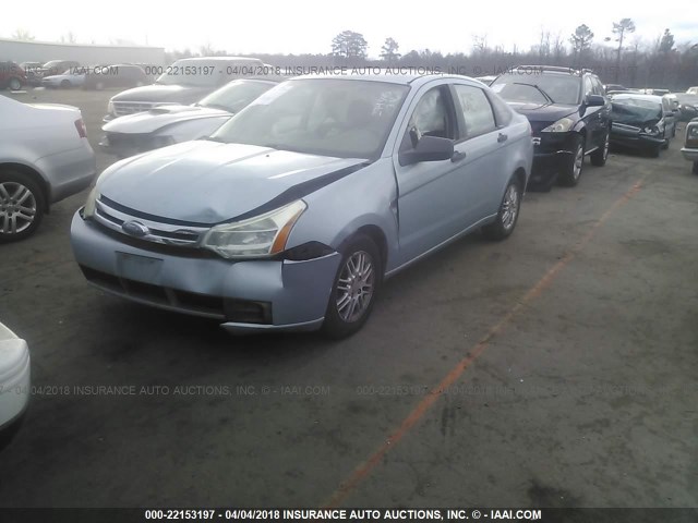 1FAHP35N48W147764 - 2008 FORD FOCUS SE/SEL/SES Light Blue photo 2