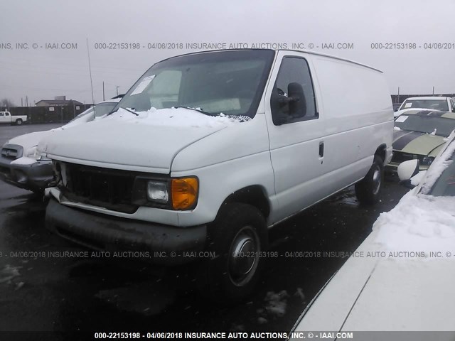 1FTNE24W16HB22197 - 2006 FORD ECONOLINE E250 VAN WHITE photo 2