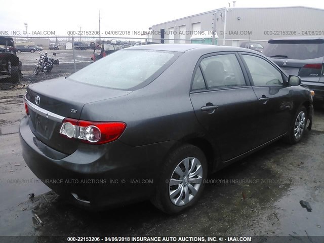 2T1BU4EE0CC780178 - 2012 TOYOTA COROLLA S/LE GRAY photo 4