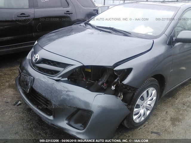 2T1BU4EE0CC780178 - 2012 TOYOTA COROLLA S/LE GRAY photo 6