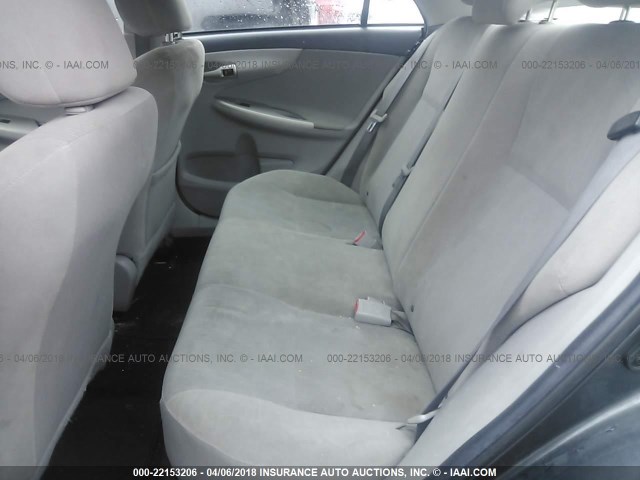 2T1BU4EE0CC780178 - 2012 TOYOTA COROLLA S/LE GRAY photo 8