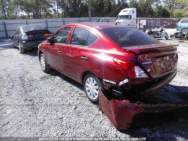 3N1CN7AP9HL853789 - 2017 NISSAN VERSA S/S PLUS/SV/SL BURGUNDY photo 3