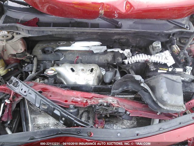 4T1BE46K77U123545 - 2007 TOYOTA CAMRY NEW GENERAT CE/LE/XLE/SE RED photo 10