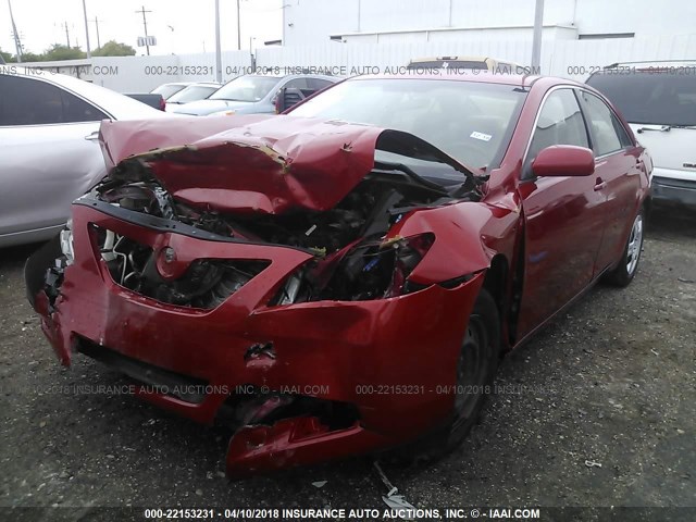 4T1BE46K77U123545 - 2007 TOYOTA CAMRY NEW GENERAT CE/LE/XLE/SE RED photo 2