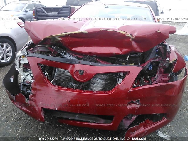 4T1BE46K77U123545 - 2007 TOYOTA CAMRY NEW GENERAT CE/LE/XLE/SE RED photo 6