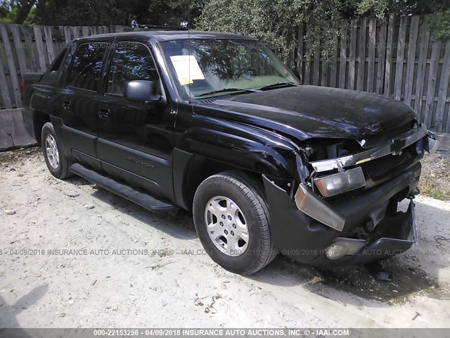 3GNEC13T63G156950 - 2003 CHEVROLET AVALANCHE C1500 BLACK photo 1