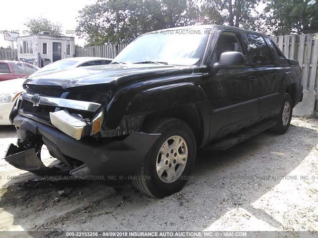 3GNEC13T63G156950 - 2003 CHEVROLET AVALANCHE C1500 BLACK photo 2