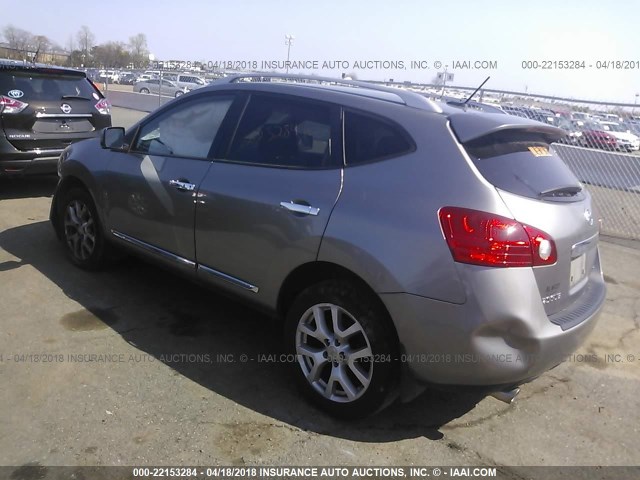 JN8AS5MV6CW357285 - 2012 NISSAN ROGUE S/SV SILVER photo 3