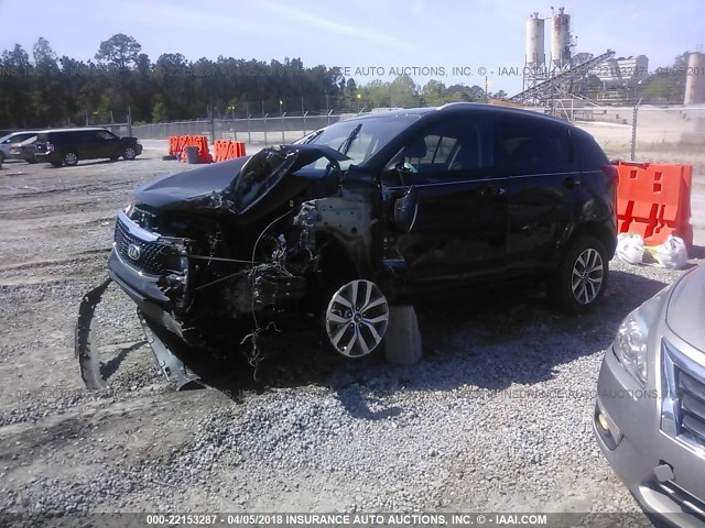 KNDPB3AC0F7791696 - 2015 KIA SPORTAGE LX BLACK photo 2