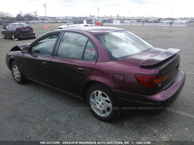 1G8ZK52741Z240989 - 2001 SATURN SL2 MAROON photo 3