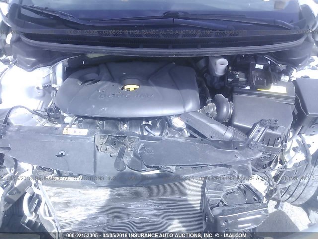 KNAFX4A62F5331347 - 2015 KIA FORTE LX SILVER photo 10