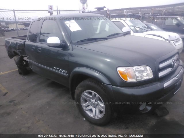 5TBRT34186S478152 - 2006 TOYOTA TUNDRA ACCESS CAB SR5 GREEN photo 1