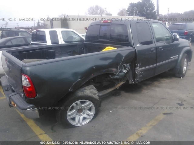 5TBRT34186S478152 - 2006 TOYOTA TUNDRA ACCESS CAB SR5 GREEN photo 4