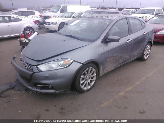 1C3CDFCA1DD231436 - 2013 DODGE DART LIMITED/R/T GRAY photo 2