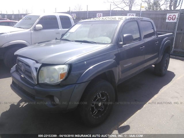 3TMLU42N29M034467 - 2009 TOYOTA TACOMA DOUBLE CAB ნაცრისფერი ფოტო 2