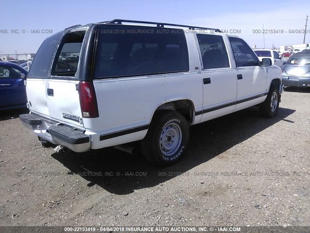 1GNFK16K4RJ320990 - 1994 CHEVROLET SUBURBAN K1500 WHITE photo 4