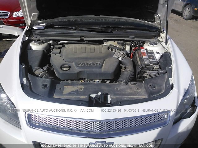 1G1ZE5E76BF389845 - 2011 CHEVROLET MALIBU LTZ WHITE photo 10