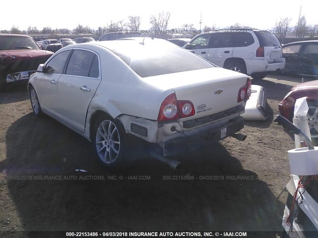 1G1ZE5E76BF389845 - 2011 CHEVROLET MALIBU LTZ WHITE photo 3