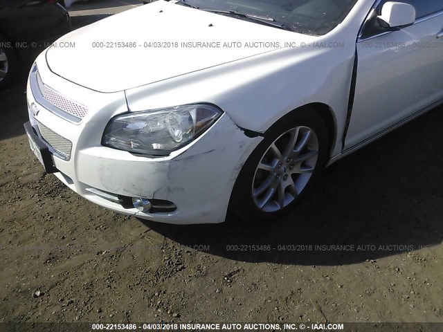 1G1ZE5E76BF389845 - 2011 CHEVROLET MALIBU LTZ WHITE photo 6