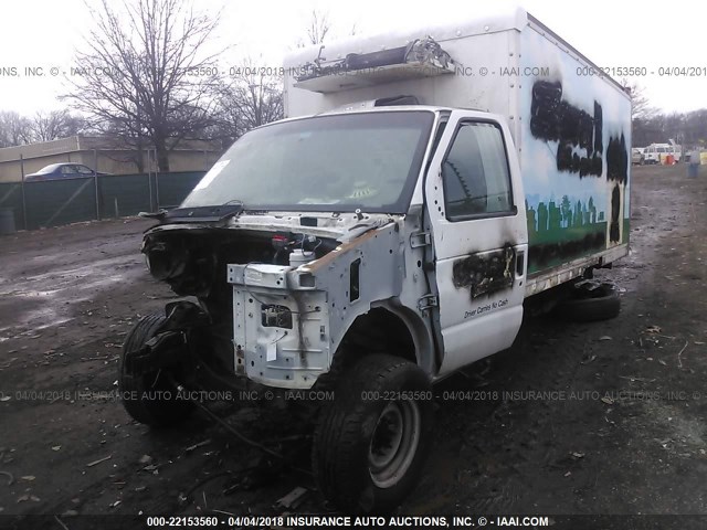 1FDSE35L85HB30966 - 2005 FORD ECONOLINE E350 SUPER DUTY CTWAY VAN WHITE photo 2