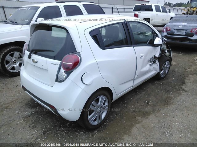 KL8CB6S9XEC578451 - 2014 CHEVROLET SPARK LS WHITE photo 4