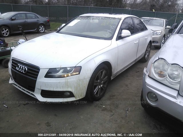 WAUJF78K29N078066 - 2009 AUDI A4 PREMIUM PLUS WHITE photo 2