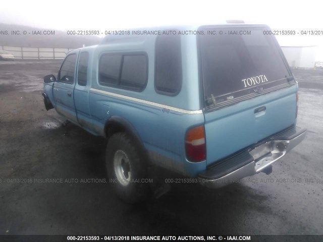 4TAWN72N0TZ156855 - 1996 TOYOTA TACOMA XTRACAB Light Blue photo 3