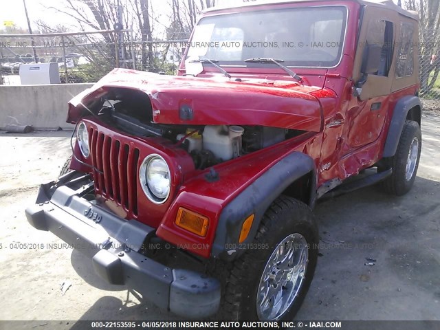 1J4FA29P41P370258 - 2001 JEEP WRANGLER / TJ SE RED photo 6