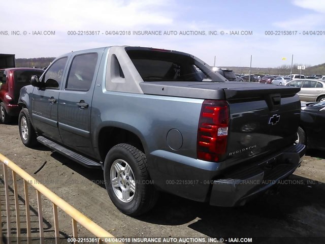 3GNEC12J48G274695 - 2008 CHEVROLET AVALANCHE C1500 BLUE photo 3