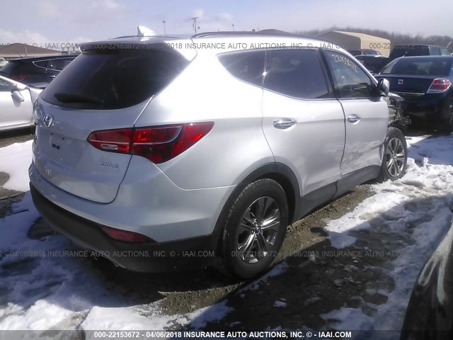 5XYZU3LB4EG158434 - 2014 HYUNDAI SANTA FE SPORT  SILVER photo 4