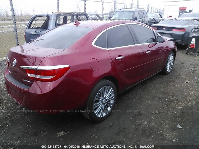 1G4PS5SK6D4126748 - 2013 BUICK VERANO RED photo 4