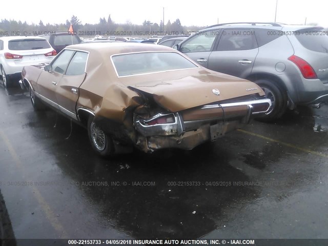 3H31H158499 - 1973 FORD GRAN TORINO HARDTOP  BROWN photo 3