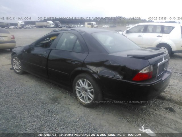 1LNHM87A05Y650696 - 2005 LINCOLN LS BLACK photo 3