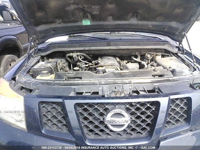 5N1AA08CX8N611504 - 2008 NISSAN ARMADA SE/LE BLUE photo 10