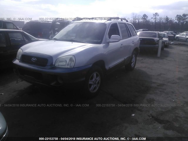 KM8SC13E24U726594 - 2004 HYUNDAI SANTA FE GLS/LX GRAY photo 2