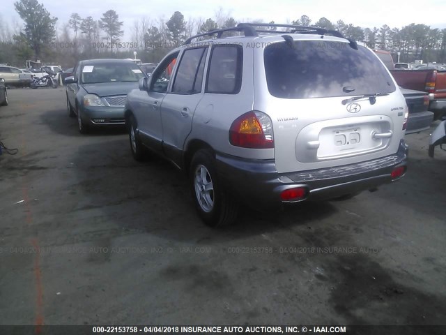 KM8SC13E24U726594 - 2004 HYUNDAI SANTA FE GLS/LX GRAY photo 3