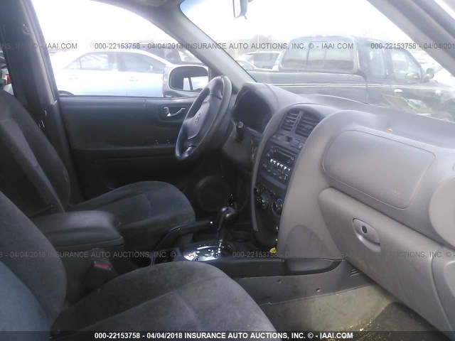 KM8SC13E24U726594 - 2004 HYUNDAI SANTA FE GLS/LX GRAY photo 5